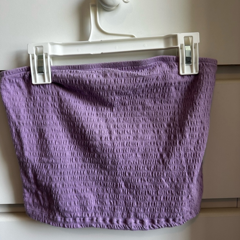 American Eagle purple crop tube top